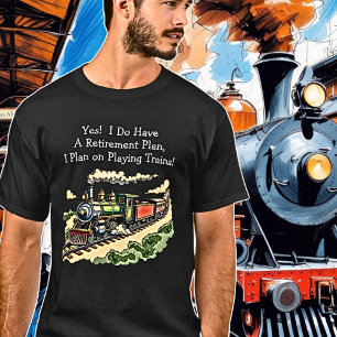 Camiseta Cambiar Texto, Plan de Jubilación de Tren de Vapor