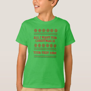 Camiseta Cambiar TODO TEXTO añadir Nombre Funny Navidades R