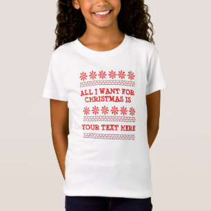 Camiseta Cambiar TODO TEXTO añadir Nombre Funny Navidades R