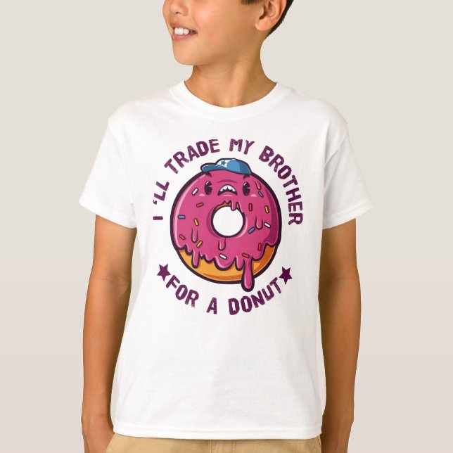 Camiseta Cambiaré A Mi Hermano Por Un Donut (Anverso)
