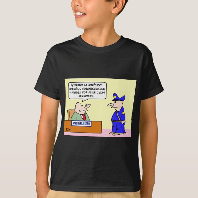 Camiseta cambie el esperanto del encargado de las (Anverso)