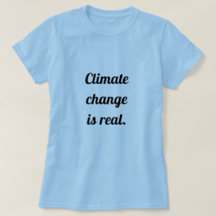 Camiseta Cambio Climático: Azul Claro