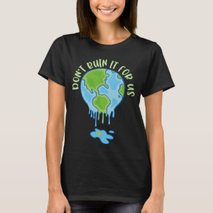 Camiseta Cambio climático Calentamiento de grandes niños y