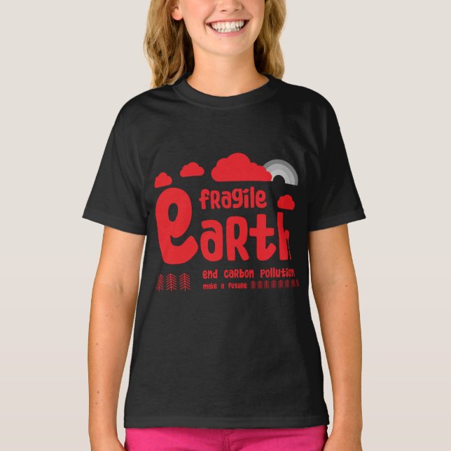 Camiseta Cambio climático | Contaminación por carbono | Cam (Anverso)