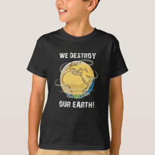 Camiseta Cambio climático futuro CO2 Planeta Tierra Idea de
