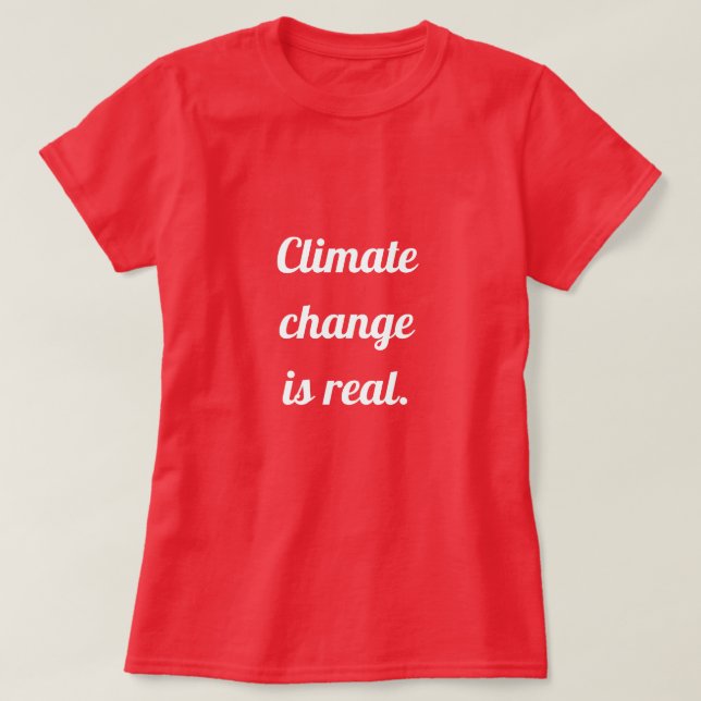 Camiseta Cambio Climático: Rojo (Diseño del anverso)