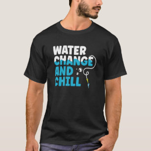 Camiseta Cambio de agua y acuario de tanque de peces de ave