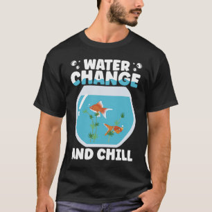 Camiseta Cambio de agua y acuario de tanque de peces de ave