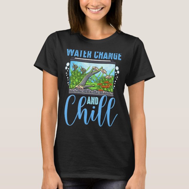 Camiseta Cambio De Agua Y Acuario De Tanque De Peces De Pec (Anverso)
