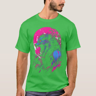 Camiseta Cambio de cabeza de hombre lobo de terror Hallowee