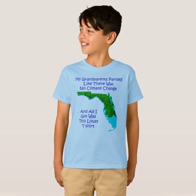 Camiseta Cambio de clima - niños 3 del azul (Anverso completo)