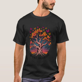 Camiseta Cambio de Estación Tiempo Cambiante Mariposas Otoñ