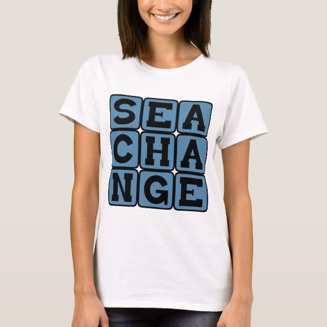 Camiseta Cambio de Mar, Transformación Amplia (Anverso)