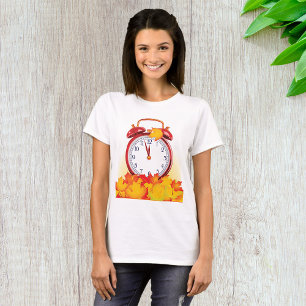 Camiseta Cambio De Otoño Cae Salto Y Reloj Retro