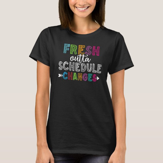 Camiseta Cambio en el horario escolar de los recién salidos (Anverso)