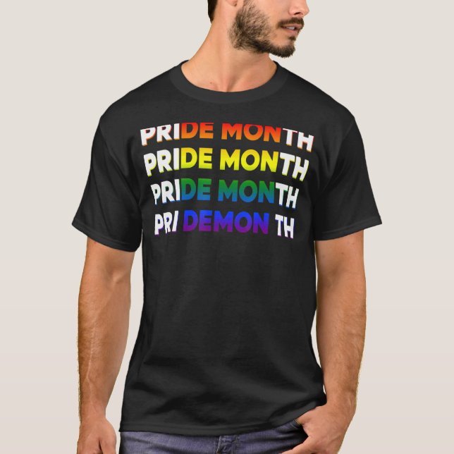 Camiseta Cambios Del Mes Del Orgullo Al Meme De Demon Lgbt  (Anverso)