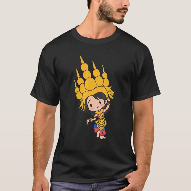Camiseta Cambodia Cambodian Khmer Traditional Dance Apsara  (Anverso)