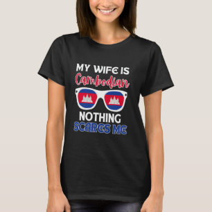 Camiseta Camboya Angkor Qué Bandera De Camboya Mi Esposa Es