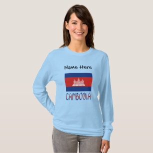 Camiseta Camboya Bandera Camboyana Nombre Personalizado 