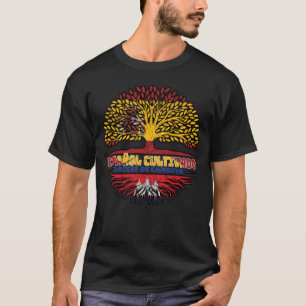 Camiseta Camboya, España, España, bandera de raíces de árbo