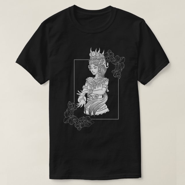 Camiseta Camboya: Jemer camboyano Chica de danza tradiciona (Diseño del anverso)