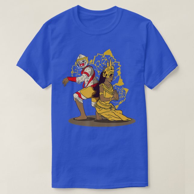 Camiseta Camboya: Reamador de danza tradicional jemer cambo (Diseño del anverso)