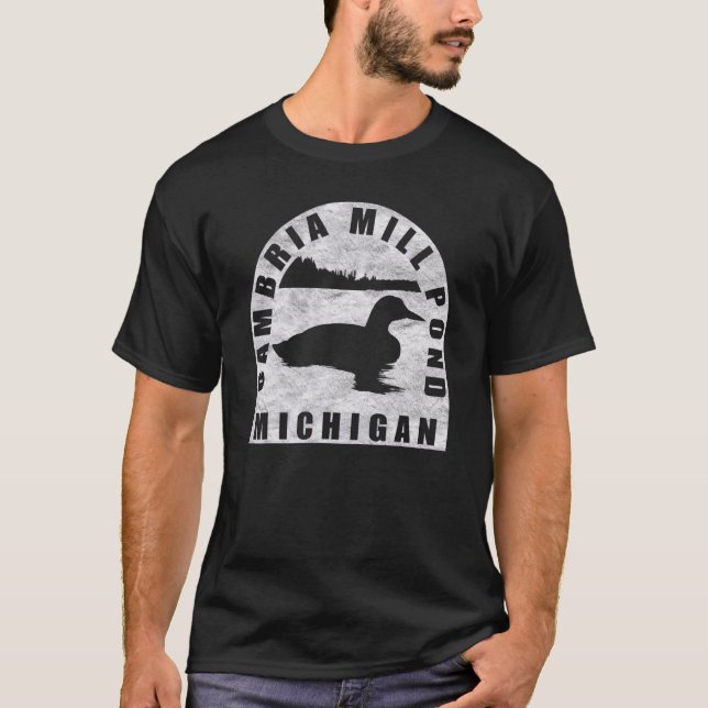 Camiseta Cambria Mill Pond Loon Michigan (Anverso)