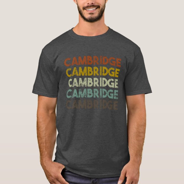 Camiseta Cámbridge Inglaterra divertido retro (Anverso)