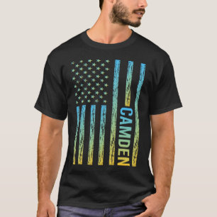 Camiseta Camden con bandera de los Estados Unidos amarillo