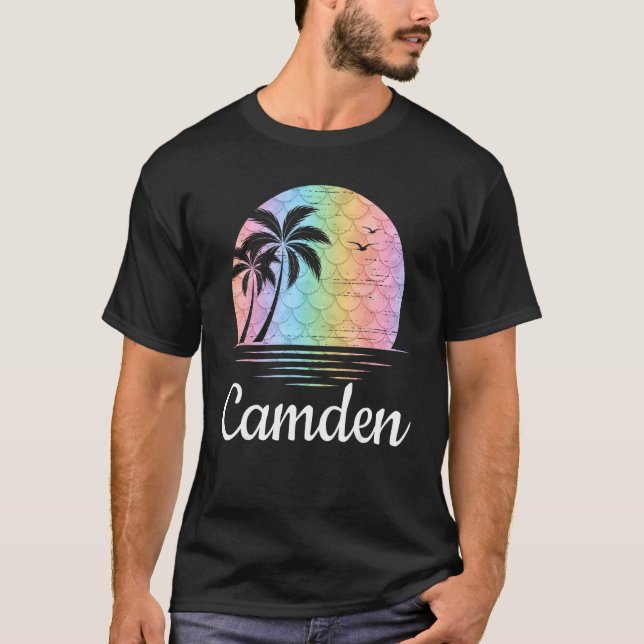 Camiseta Camden Maine Mermaid Beach Vacation Family Matchin (Anverso)