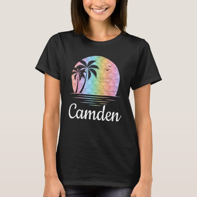 Camiseta Camden Maine Mermaid Beach Vacation Family Matchin (Anverso)