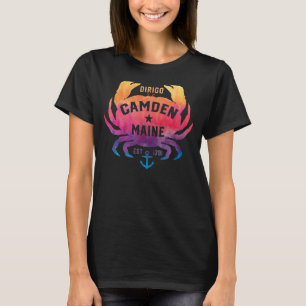 Camiseta Camden Maine Souvenir Dirigo Crab Cute Lata Arcoir