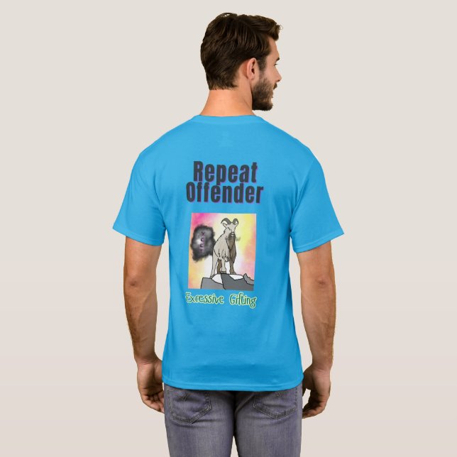 Camiseta Camedian Repeat Offender Personalizado T Shirt (Reverso completo)