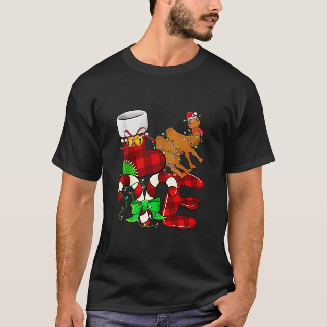 Camiseta Camel de Navidades de Camel Lover con Santa Hat Ch (Anverso)