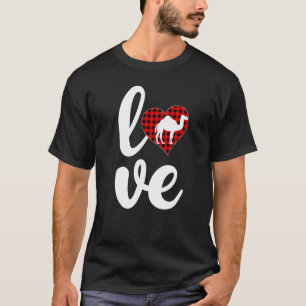 Camiseta Camel Funny Buffalo Plaid Love Camel Valentine D