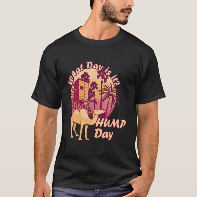 Camiseta Camel Hump Day Palm Tree Nipa Hut Camello Day (Anverso)