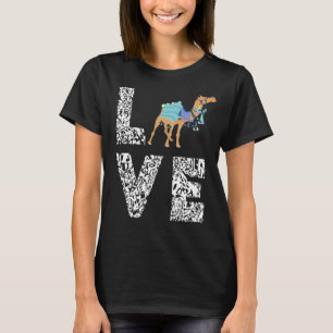 Camiseta Camel Love Leopard Camel Blue Dress Camel árabe