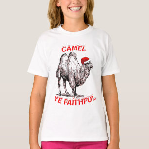 Camiseta Camel Ye Faithful Fun Pun Holiday Design