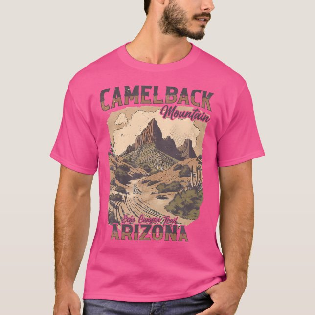 Camiseta Camelback Mountain Echo Canyon Trail Arizona Hikin (Anverso)