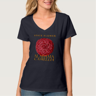 Camiseta Camellia Japonica Flor del Territorio de Alabama