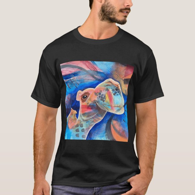 Camiseta Camello abstracto colorido (Anverso)
