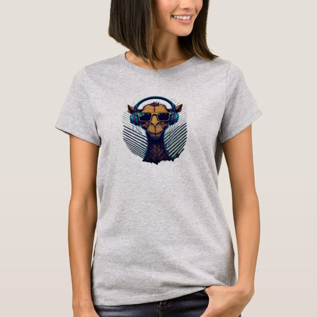 Camiseta Camello con auriculares (Anverso)
