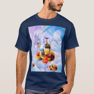 Camiseta Camello De Hamster Sobre Nubes Y Waffles