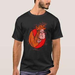 Camiseta Camello de mascado de animales con salpicadura de 