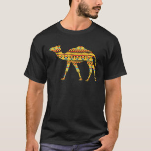 Camiseta Camello de patrón de alfombras de Oriente Medio pa