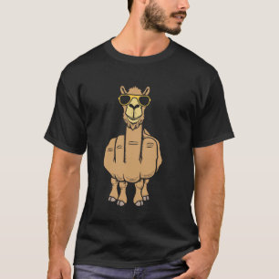 Camiseta Camello del dedo medio divertido ofensivo grosero