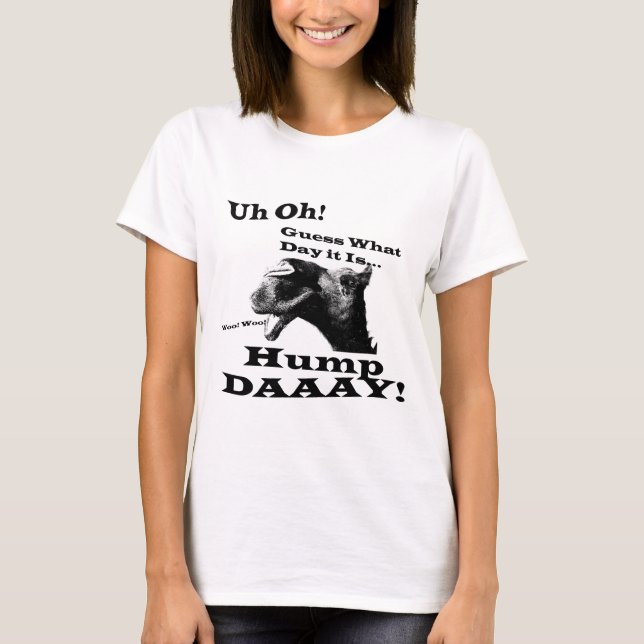 Camiseta Camello del día de chepa en negro (Anverso)