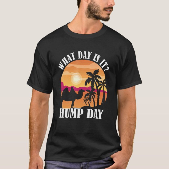 Camiseta Camello Hump Day Camel Sunset Palm Tree Hump Day (Anverso)
