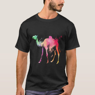 Camiseta Camello Watercolor Splash Art Animal