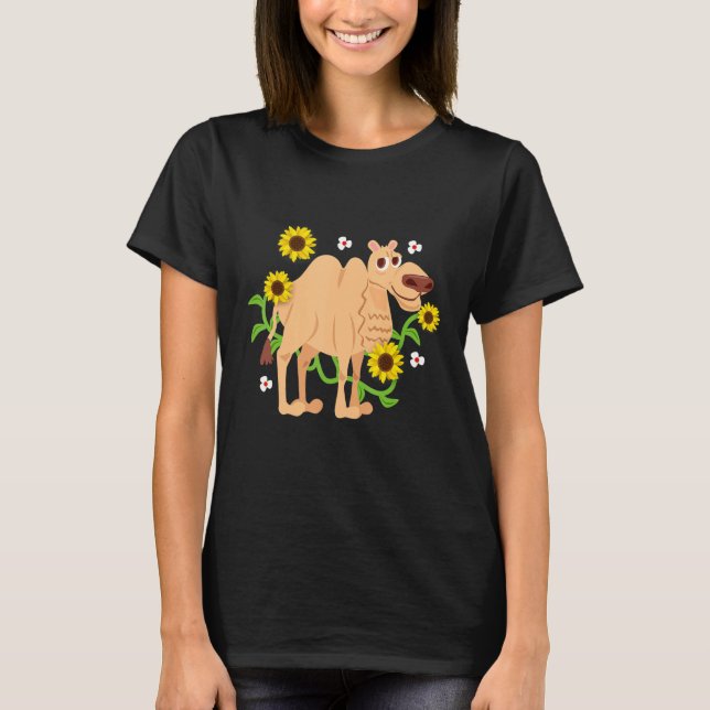 Camiseta Camellos Flores Flores Flores Dromedary Camel Came (Anverso)